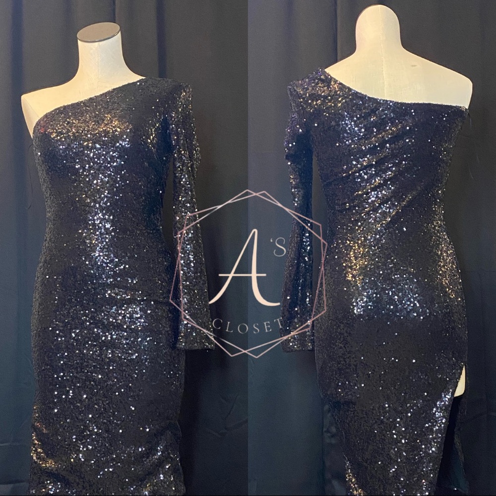Black Sequin Dress